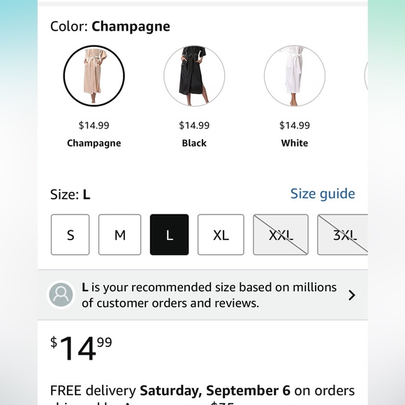 4 Champagne Satin Robes- NWT - Picture 5 of 7